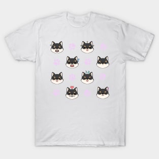 Chibi Shiba Black & Tan T-Shirt